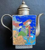 Antiek Chinees/Tibet cloisonne emaille koperkleur theepot, Antiek en Kunst, Ophalen of Verzenden