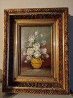 Oud schilderij in houten lijst Gesigneerd, Antiek en Kunst, Kunst | Schilderijen | Modern, Ophalen of Verzenden