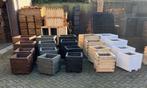 Vierkante plantenbak van hout voor boom - maat 50x50x50
