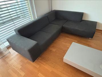 Moderne hoekbank Goossens 280 x 220cm (zwart/antraciet) beschikbaar voor biedingen