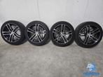 6-7mm! Volvo S60 V60 Ford Mondeo 18 inch zwarte velgen 5x108, 18 inch, Gebruikt, Banden en Velgen, 235 mm