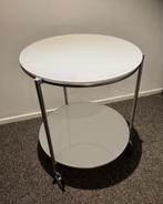 Bijzettafeltje, Huis en Inrichting, Tafels | Bijzettafels, Minder dan 55 cm, Metaal of Aluminium, Rond, Zo goed als nieuw