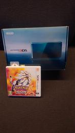 Nintendo 3ds blauw met pokemon sun, Spelcomputers en Games, Ophalen of Verzenden, Zo goed als nieuw, Blauw, 3DS