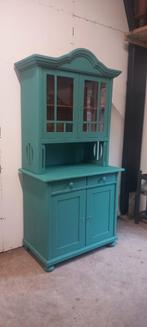 Mint Turquoise Buffetkast - Gerestyled, Huis en Inrichting, Kasten | Buffetkasten, Ophalen, Gebruikt, 100 tot 150 cm, Glas
