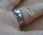 zilveren ring met bergkristal [079], Sieraden, Tassen en Uiterlijk, Ringen, 17 tot 18, Met kristal, Dame, Zo goed als nieuw
