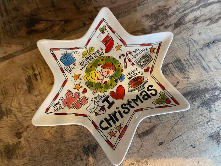 Blond Amsterdam Kerst Ster Schaal !, Huis en Inrichting, Woonaccessoires | Schalen en Manden, Zo goed als nieuw, Schaal, Overige vormen