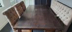 Eettafel, Huis en Inrichting, Tafels | Eettafels, Ophalen, Gebruikt, Teakhout, 200 cm of meer