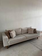 3 zits bank bouclé stof, Ophalen, Tweepersoons, 75 tot 100 cm, Zo goed als nieuw