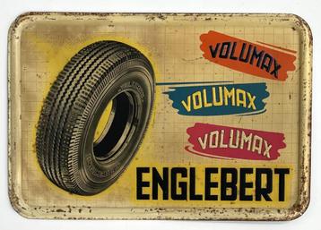 Origineel blikken reclame bord Englebert Volumax Autobanden beschikbaar voor biedingen