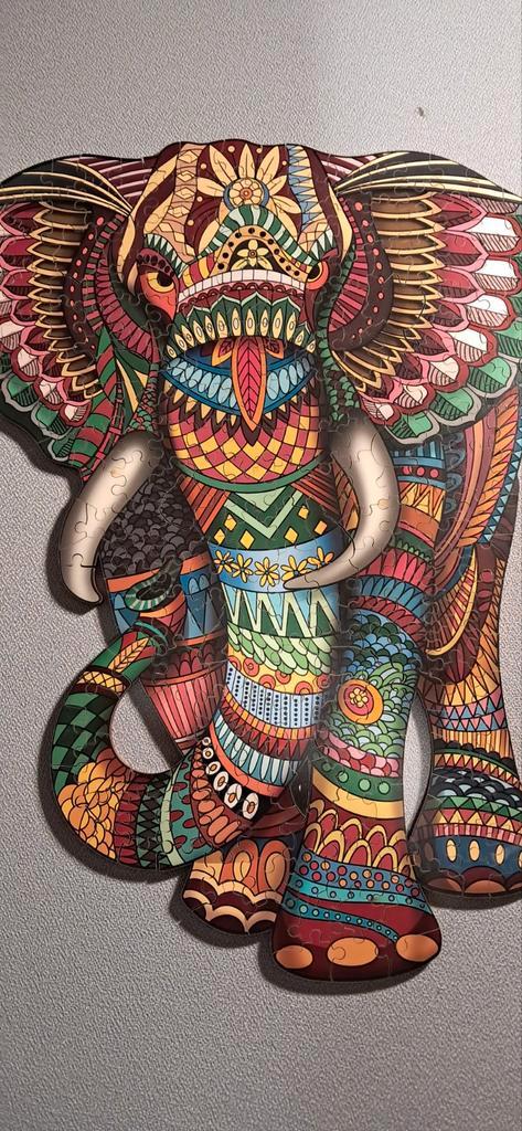 Olifant Legpuzzel - 248 Stukjes, Hobby en Vrije tijd, Denksport en Puzzels, Zo goed als nieuw, Legpuzzel, Minder dan 500 stukjes