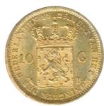 Nederland gouden tientje 1825-B Willem 1, Koning Willem I, Losse munt, 10 gulden, Goud