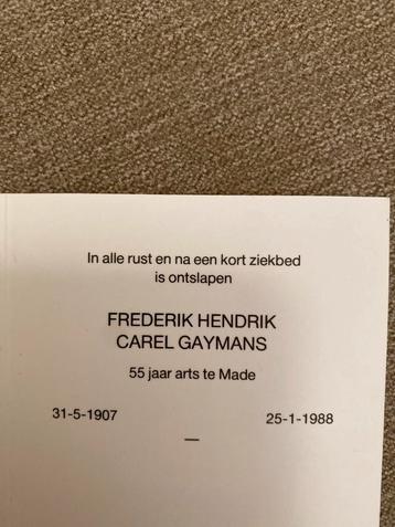 huisarts Gaymans x Bouricius 1907 Meodjokerto Indië 1988 beschikbaar voor biedingen