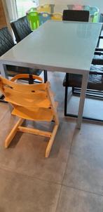 Degelijke, design eetkamertafel, Ophalen, Gebruikt, 50 tot 100 cm, Glas