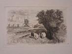 Ets Koeien Charles Rochussen, Antiek en Kunst, Kunst | Etsen en Gravures, Ophalen of Verzenden