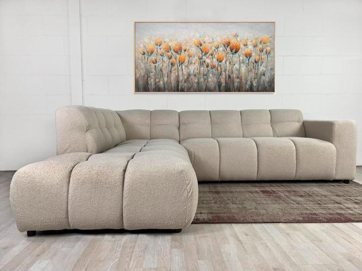 SPLINTERNIEUW UIT VERPAKKING, hoekbank Vicus (stof teddy), Huis en Inrichting, Banken | Sofa's en Chaises Longues, Nieuw, Vierpersoons of meer