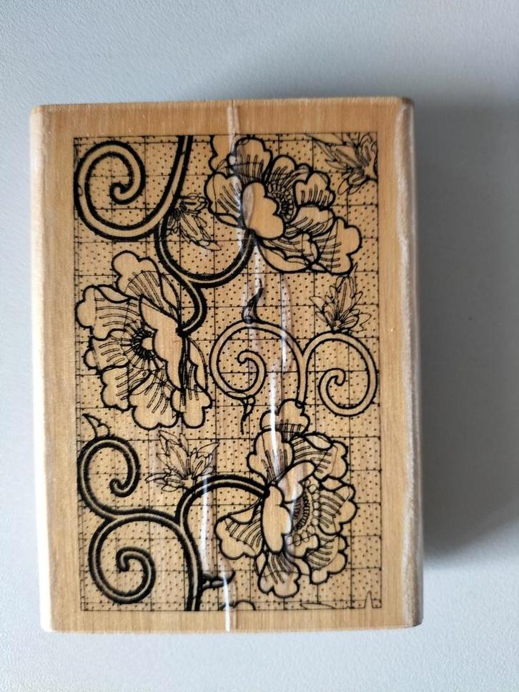 Different colors Houten Stempel met Bloemenmotief, Hobby en Vrije tijd, Stempelen, Ophalen