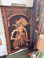 Antieke Batik Doek met Uniek Ontwerp - Wanddecoratie Textiel, Antiek en Kunst, Ophalen of Verzenden