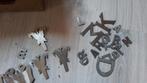 Metalen letters, Ophalen of Verzenden, Gebruikt