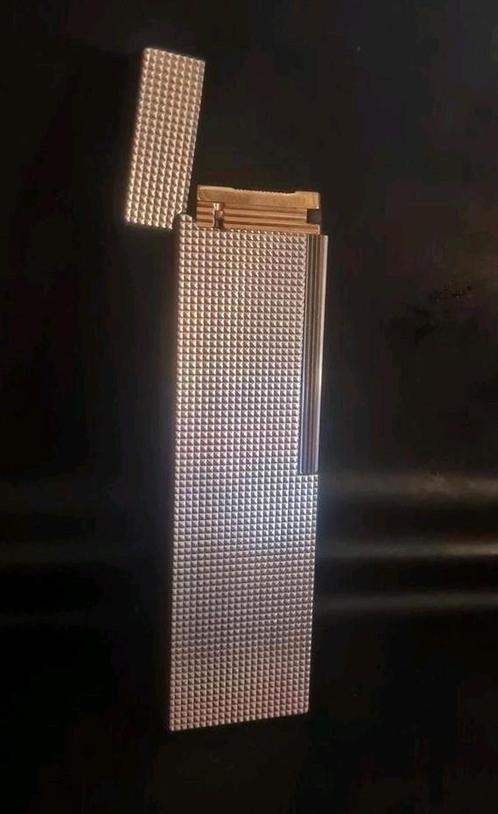 ST. Dupont Paris, linge 1, tafel aansteker, zilver, Verzamelen, Rookartikelen, Aanstekers en Luciferdoosjes, Zo goed als nieuw