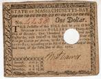 USA state of Massachusetts 1 Dollar 1780 f/vf, Verzenden, Noord-Amerika