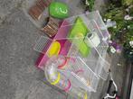 Hamsterkooi incl. accessoires, Dieren en Toebehoren, Knaagdieren en Konijnen | Hokken en Kooien, Kooi, Gebruikt, Minder dan 75 cm