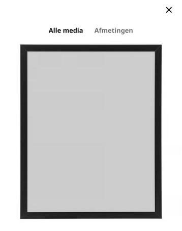 2x IKEA FISKBO Zwarte fotolijst 50x40 cm beschikbaar voor biedingen