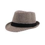 Houndstooth trilby hoed / heren dames fedora retro jazz, Verzenden, Nieuw, Hoed