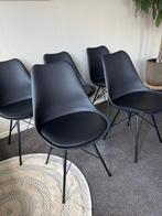 Zwarte moderne eetkamerstoelen, Ophalen, Kunststof, Zwart, Zo goed als nieuw