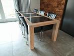 Tafel met 6 stoelen, Belgisch hardsteen, Ophalen
