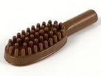 Lego Brown Minifigure, Utensil Hairbrush - 10mm Handle, Ophalen of Verzenden, Gebruikt, Losse stenen, Lego