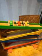 Houten Autobaan/Rollerbaan met Autootjes & Belletjes, Ophalen of Verzenden, Zo goed als nieuw, Rij- of Hobbelspeelgoed