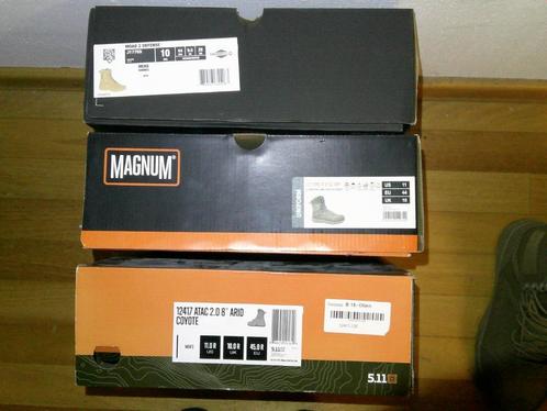 Lotje 5X Tactical Boots  Magnum/Merrel/5.11. + 2 merkloos, Verzamelen, Militaria | Algemeen, Overige soorten, Kleding of Schoenen