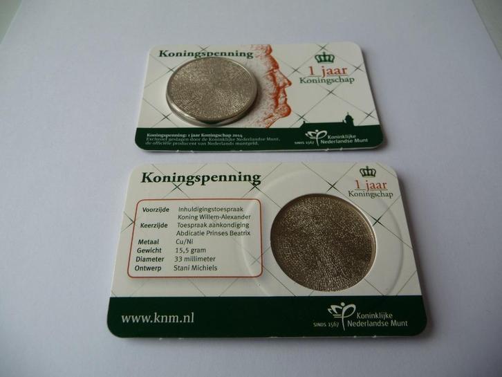Koningspenning 2014, Postzegels en Munten, Penningen en Medailles, Overige materialen, Nederland, Verzenden