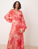 Pretty Lavish - Maxi Jurk Bloemenprint Roze | Maat 44, Maat 42/44 (L), Nieuw, Ophalen of Verzenden, Roze