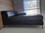Donkerbruine leren Ikea-hoekbank (loungegedeelte), Ophalen, Gebruikt, 150 tot 200 cm, Hoekbank