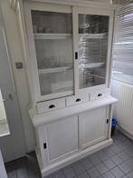 Buffetkast wit zgn, Huis en Inrichting, Kasten | Buffetkasten, Ophalen, 100 tot 150 cm, 200 cm of meer, Zo goed als nieuw
