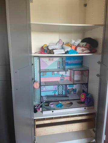 IKEA Pax kast Grimo grijs 200cm breed 236cm hoog - afbeelding 6