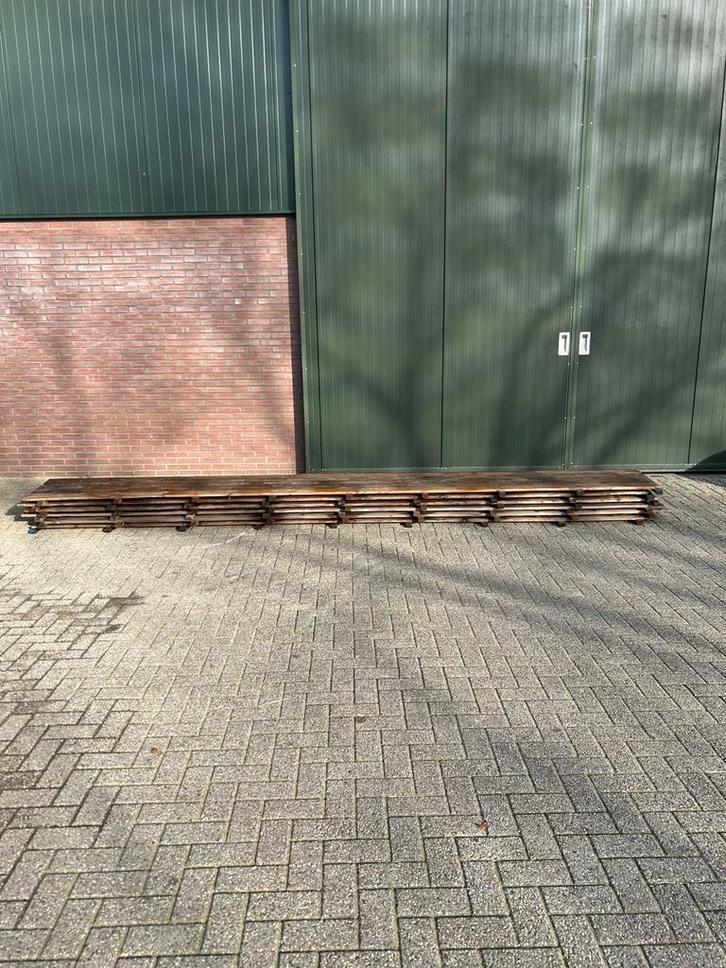 Vlonder Vloer/Delen Houten schotten, Tuin en Terras, Palen, Balken en Planken, Gebruikt, Planken, 250 cm of meer, Ophalen