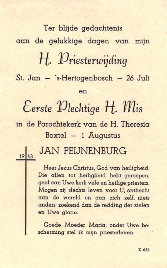 Peijnenburg Jan 's-Hertogenbosch - Boxtel, Ophalen of Verzenden