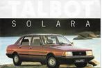 3 Brochures Talbot: 2 x Solara - 1510 - Horizon, ca. 1980., Ophalen of Verzenden, Overige merken, Talbot
