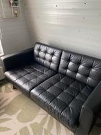 Zwarte Landskrona leren bank van IKEA, Huis en Inrichting, Banken | Bankstellen, Ophalen, Gebruikt, 150 tot 200 cm, Tweepersoons