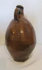 Grote antieke olie kruik zoutglazuur aardewerk pot steengoed, Verzenden