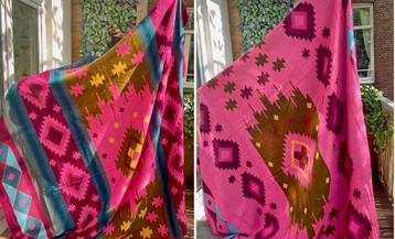 NIEUW alpaca wol XL plaid deken sprei Loods 5 neon blanket beschikbaar voor biedingen