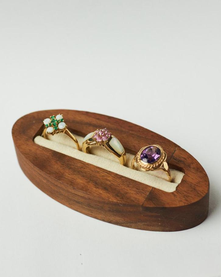 Vintage goud 9 karaat gouden ring smaragd opaal, Sieraden, Tassen en Uiterlijk, Ringen, Zo goed als nieuw, Dame, 17 tot 18, Goud