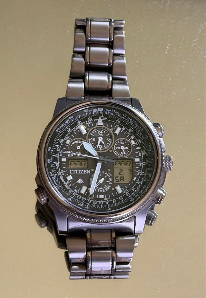 Citizen Pro Master Titanium Horloge, Ophalen, Gebruikt, Staal, Polshorloge