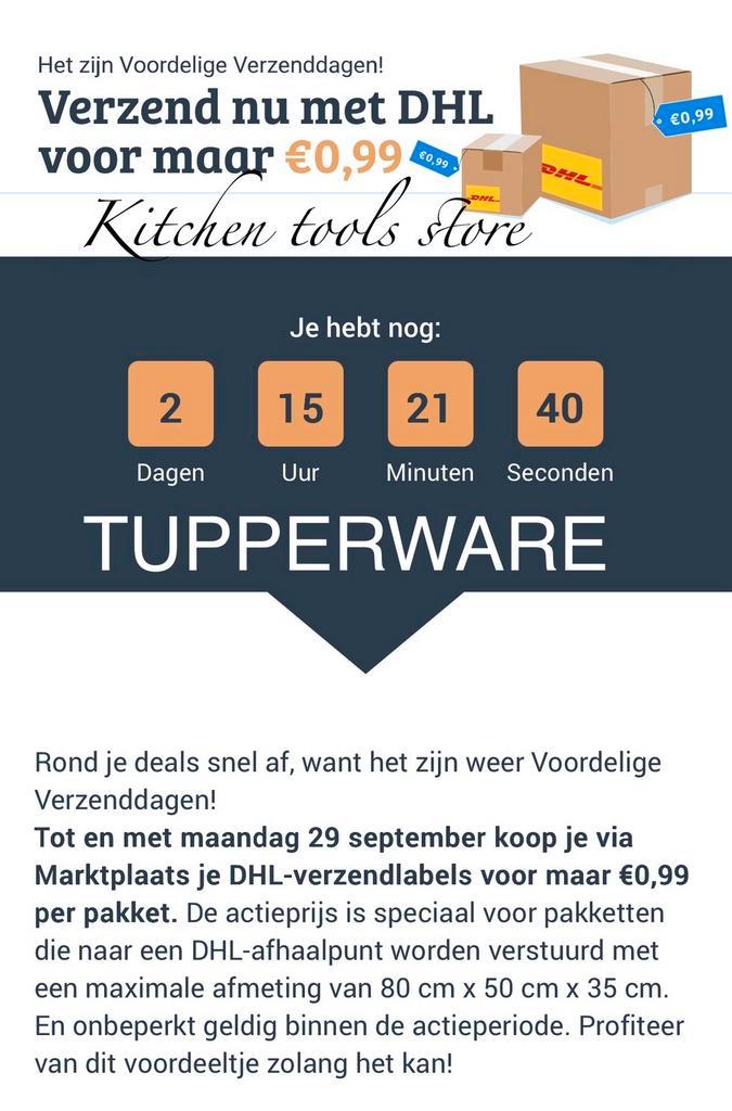 Tupperware dhl actie Kijk bij mijn andere advertenties, Huis en Inrichting, Keuken | Tupperware, Nieuw, Overige typen, Ophalen of Verzenden