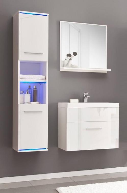 VOORRAAD Compleet 4-delig badkamermeubel Mat / Hoogglans Wit, Huis en Inrichting, Badkamer | Complete badkamers, Nieuw, Ophalen of Verzenden