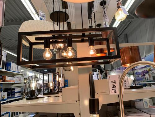 Lamp eettafel, Huis en Inrichting, Lampen | Hanglampen, Zo goed als nieuw, 75 cm of meer, Metaal, Ophalen