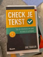 Eric Tiggeler - Check je tekst, Ophalen of Verzenden, Zo goed als nieuw, Eric Tiggeler