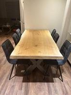 Gedroogde boomstam tafelbladen 220cm lang, Ophalen, 50 tot 100 cm, Vijf personen of meer, Rechthoekig